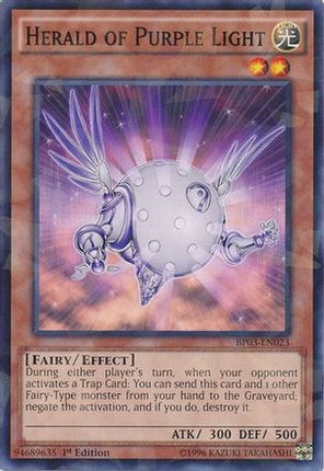 Herald of Purple Light (Shatterfoil) (Shatterfoil Rare) [BP03-EN023] 1st Edition
