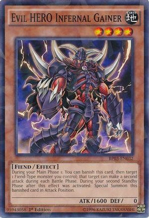Evil HERO Infernal Gainer (Shatterfoil) (Shatterfoil Rare) [BP03-EN032] 1st Edition