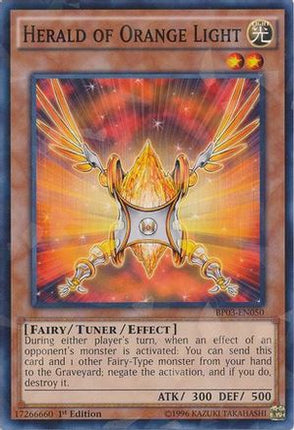 Herald of Orange Light (Shatterfoil) (Shatterfoil Rare) [BP03-EN050] 1st Edition
