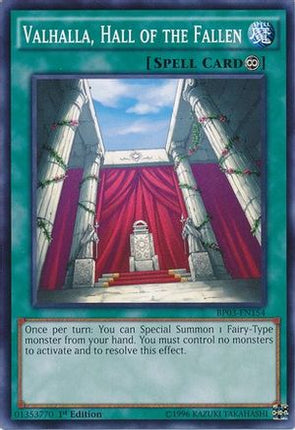 Valhalla, Hall of the Fallen (Common / Short Print) [BP03-EN154] 1st Edition