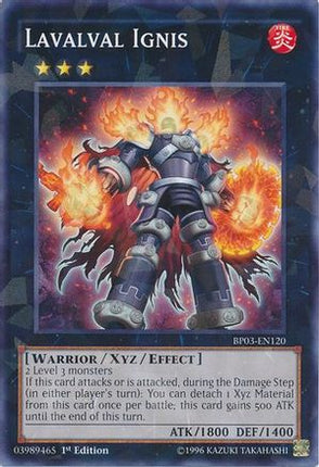 Lavalval Ignis (Shatterfoil) (Shatterfoil Rare) [BP03-EN120] 1st Edition