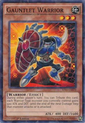 Gauntlet Warrior (Shatterfoil) (Shatterfoil Rare) [BP03-EN070] 1st Edition