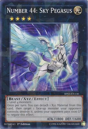 Number 44: Sky Pegasus (Shatterfoil) (Shatterfoil Rare) [BP03-EN130] 1st Edition