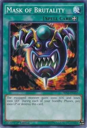 Mask of Brutality (Common / Short Print) [BP03-EN137] 1st Edition