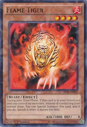 Flame Tiger (Shatterfoil) (Shatterfoil Rare) [BP03-EN095] 1st Edition
