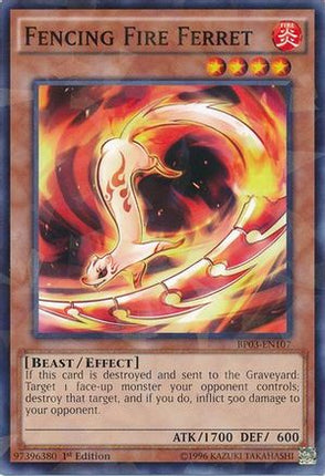 Fencing Fire Ferret (Shatterfoil) (Shatterfoil Rare) [BP03-EN107] 1st Edition