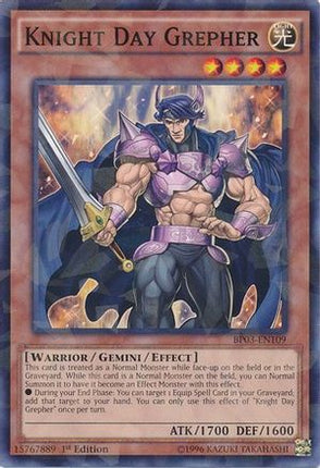 Knight Day Grepher (Shatterfoil) (Shatterfoil Rare) [BP03-EN109] 1st Edition