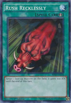 Rush Recklessly (Shatterfoil) (Shatterfoil Rare) [BP03-EN134] 1st Edition