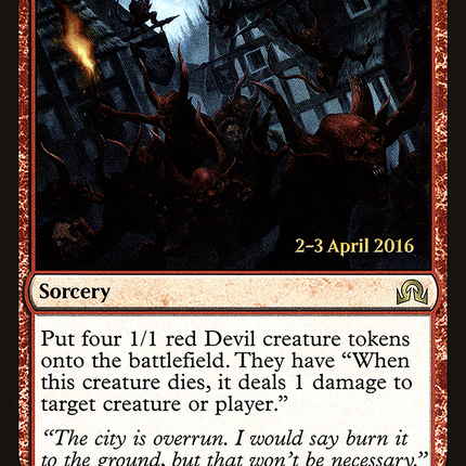 Devils' Playground [Shadows over Innistrad Promos] Prerelease Foil