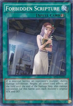 Forbidden Scripture (Shatterfoil) (Shatterfoil Rare) [BP03-EN184] 1st Edition