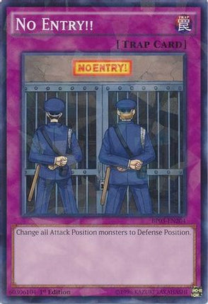 No Entry!! (Shatterfoil) (Shatterfoil Rare) [BP03-EN204] 1st Edition