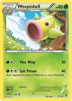 Weepinbell - 2/106 [XY - Furious Fists] Reverse Holofoil