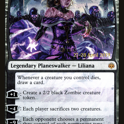Liliana, Dreadhorde General [War of the Spark Promos] Prerelease Foil