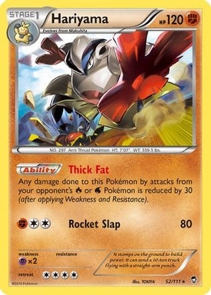 Hariyama - 52/106 [XY - Furious Fists] Reverse Holofoil