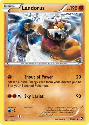 Landorus - 58/106 [XY - Furious Fists] Reverse Holofoil