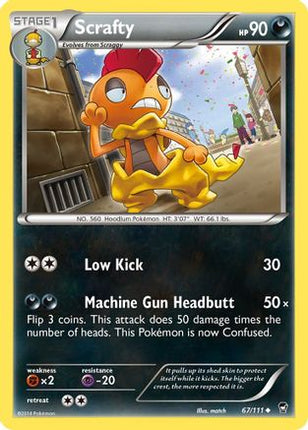 Scrafty - 67/106 [XY - Furious Fists] Reverse Holofoil