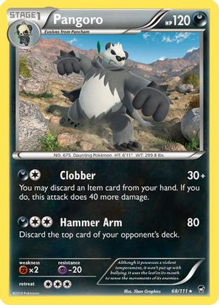 Pangoro - 68/106 [XY - Furious Fists] Reverse Holofoil