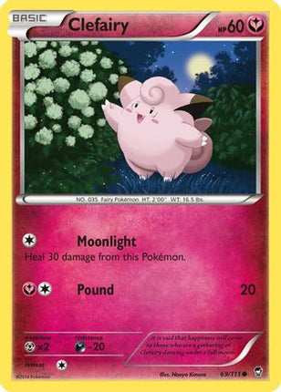 Clefairy (69) - 69/106 [XY - Furious Fists] Reverse Holofoil