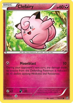 Clefairy (70) - 70/106 [XY - Furious Fists] Reverse Holofoil