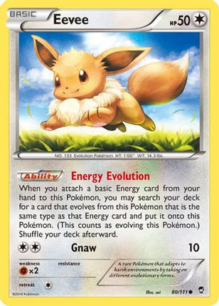 Eevee - 80/106 [XY - Furious Fists] Reverse Holofoil