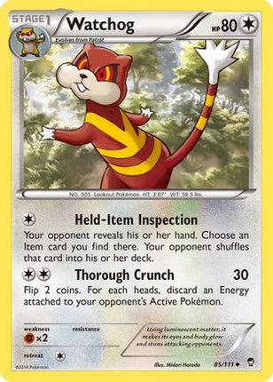 Watchog - 85/106 [XY - Furious Fists] Reverse Holofoil