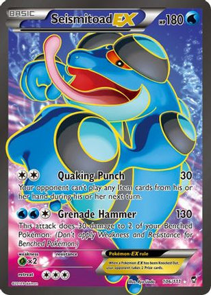 Seismitoad EX (106 Full Art) - 106/106 [XY - Furious Fists] Holofoil