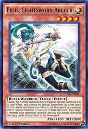 Felis, Lightsworn Archer (Ultra Rare) [DUEA-EN095] 1st Edition