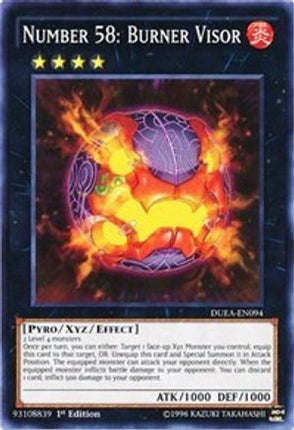Number 58: Burner Visor (Common / Short Print) [DUEA-EN094] 1st Edition