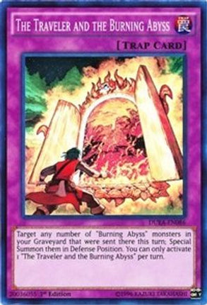 The Traveler and the Burning Abyss (Super Rare) [DUEA-EN086] 1st Edition