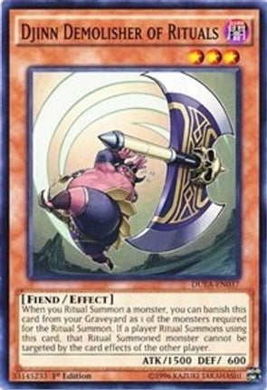 Djinn Demolisher of Rituals (Common / Short Print) [DUEA-EN037] 1st Edition