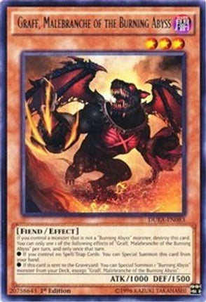 Graff, Malebranche of the Burning Abyss (Rare) [DUEA-EN083] 1st Edition