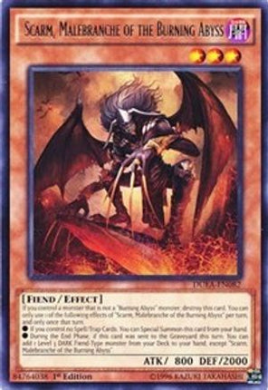 Scarm, Malebranche of the Burning Abyss (Rare) [DUEA-EN082] 1st Edition