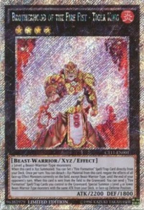 Brotherhood of the Fire Fist - Tiger King [CT11-EN001] Secret Rare