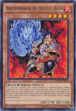 Brotherhood of the Fire Fist - Rhino (Rare) [MP14-EN014] Unlimited