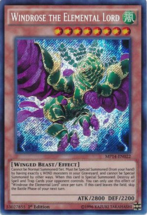 Windrose the Elemental Lord (Secret Rare) [MP14-EN022] Unlimited