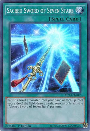 Sacred Sword of Seven Stars (Super Rare) [MP14-EN042] 1st Edition