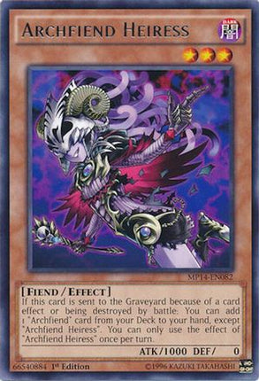 Archfiend Heiress (Rare) [MP14-EN082] 1st Edition