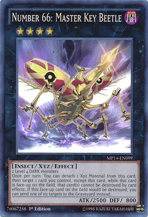 Number 66: Master Key Beetle (Super Rare) [MP14-EN099] Unlimited