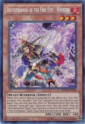 Brotherhood of the Fire Fist - Rooster (Secret Rare) [MP14-EN120] 1st Edition