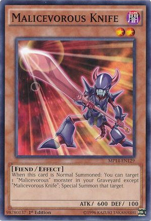 Malicevorous Knife (Common / Short Print) [MP14-EN129] 1st Edition