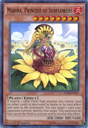 Mariña, Princess of Sunflowers (Super Rare) [MP14-EN157] 1st Edition