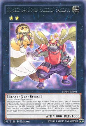 Number 64: Ronin Raccoon Sandayu (Rare) [MP14-EN161] 1st Edition