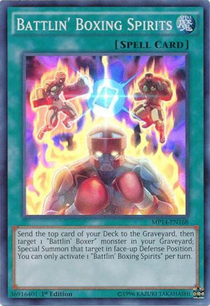 Battlin' Boxing Spirits (Super Rare) [MP14-EN168] 1st Edition