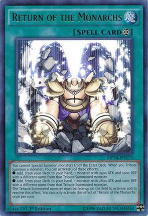 Return of the Monarchs (Ultra Rare) [MP14-EN173] 1st Edition