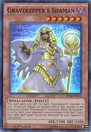 Gravekeeper's Shaman (Super Rare) [MP14-EN214] 1st Edition