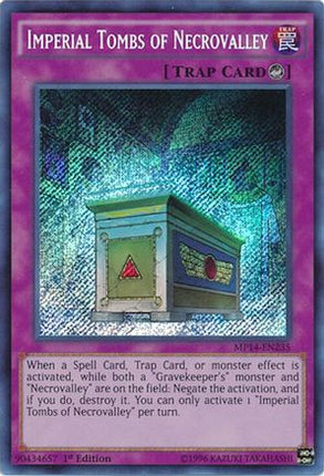 Imperial Tombs of Necrovalley (Secret Rare) [MP14-EN235] 1st Edition