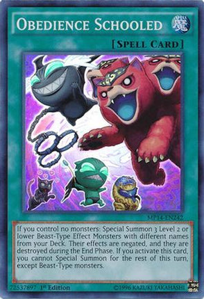 Obedience Schooled (Super Rare) [MP14-EN242] 1st Edition