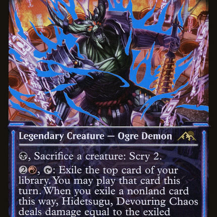 Hidetsugu, Devouring Chaos (Showcase) [Kamigawa: Neon Dynasty] Foil