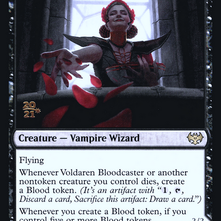 Voldaren Bloodcaster // Bloodbat Summoner [Innistrad: Crimson Vow Promos] Prerelease Foil
