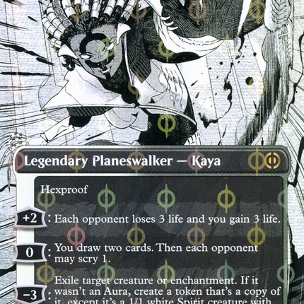 Kaya, Intangible Slayer (Showcase) (Borderless) [Phyrexia: All Will Be One] Step-and-Compleat Foil